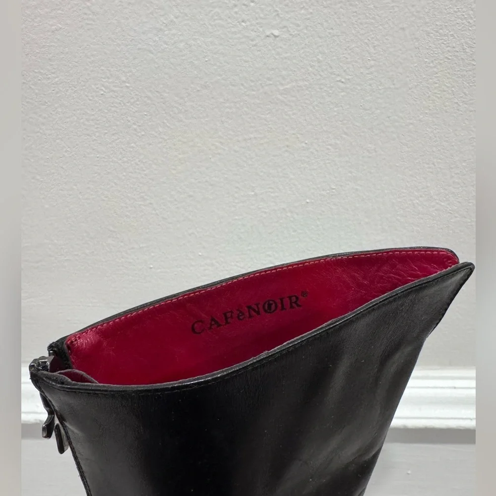 Cafenoir Black Italian Leather Women's Boots, size - Picture 9 of 10
